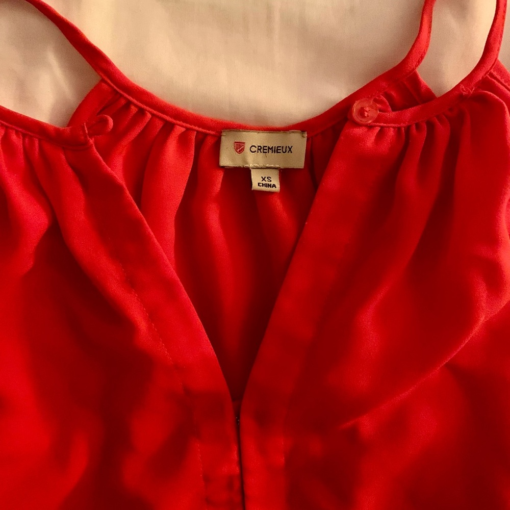 Cremieux Red Sleeveless Top XS